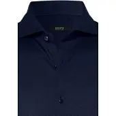 Desoto Luxury Tailored Fit Jersey overhemd Marine keperstof, Effen