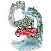 Santoro Pendulum Card (kerstkaart) met envelop - Driving Home For Christmas