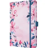 Sigel notitieboek A5 - Jolie - hardcover - 174 pagina's - 80 grams - lijn - Loose Florals Pink - SI-JN337