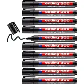 Edding Permanent marker 300, met ronde punt, 10 stuks, zwart