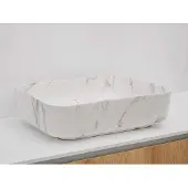 Riho Livit waskom rechthoekig 50x39cm wit marmer