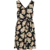 Vila Zomerjurk 'Eve' beige / chamois / lichtgroen / zwart