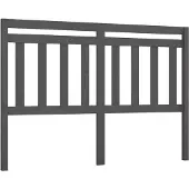 vidaXL Hoofdbord 126x4x100 cm massief grenenhout grijs