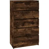 vidaXL Ladekast 60x36x103 cm bewerkt hout gerookt eikenkleurig