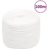 vidaXL Boottouw 8 mm 100 m polypropyleen volwit