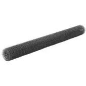 vidaXL Kippengaas 10x1,5 m staal met PVC coating grijs