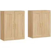 vidaXL Hangkasten 2 st bewerkt hout sonoma eikenkleurig