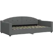 vidaXL Slaapbank 100x200 cm stof donkergrijs