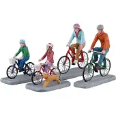 Lemax Family Bike Ride Set Of 4 Kerstfiguurtje