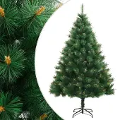 vidaXL Kunstkerstboom met scharnieren en standaard 210 cm