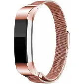 Shop4 - Geschikt voor Fitbit Alta Bandje - Metaal Rosé goud