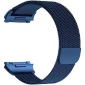 Shop4 - Geschikt voor Fitbit Ionic Bandje - Metaal Blauw