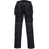Portwest Urban werkbroek met holsterzakken en kniezakken + gratis kniestukken 50 grijs/zwart
