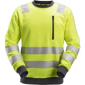 Snickers 8037 AllroundWork High-Vis Sweatshirt Klasse 2/3 High-Vis Geel maat 3XL heren
