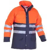 Hydrowear parka Plains Groen/Fluor oranje maat XL