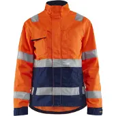 Blakläder 4903-1811 Dames jack High Vis High Vis Oranje/Marineblauw maat XS dames