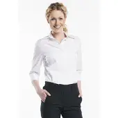 Chaud Devant Dames Wit Stretch 3/4 Sleeve Blouse | Maat: S