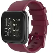 Shop4 - Fitbit Versa Bandje - Small Siliconen Rood