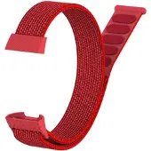Shop4 - Geschikt voor Fitbit Charge 3 Bandje - Nylon Rood