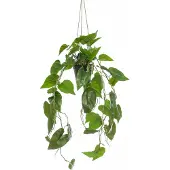 Emerald Philodendron scandens hang. in pot 80 cm kunstbloem zijde nepbloem