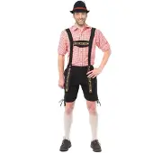 Partychimp Lederhose Johann Zwart Kort
