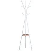 HOMCOM HOMdotCOM Kapstok 8 haken wit 180 cm