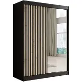 Meubella Kledingkast mat Zwart 150x62x200 Garderobekast