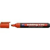 Edding Permanent marker 330, met wigvormige punt, 1-5 mm, 10 stuks, rood