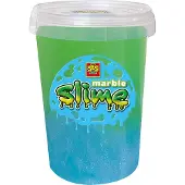 SES Creative - Marble slime - Groen en blauwe slijm - Goed uitwasbaar – Kant en klare slijm om mee te spelen en ontdekken - Glutenvrij