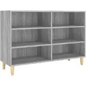 vidaXL Dressoir 103,5x35x70 cm bewerkt hout grijs sonoma eikenkleurig