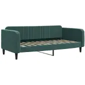vidaXL Slaapbank 90x200 cm fluweel donkergroen