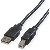 Rotronic USB 2.0 kabel, Type A-B, zwart, 1,8 m