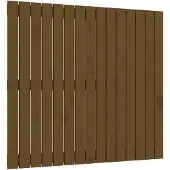 vidaXL Wandhoofdbord 95,5x3x90 cm massief grenenhout honingbruin