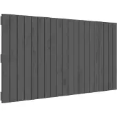 vidaXL Wandhoofdbord 127,5x3x60 cm massief grenenhout grijs