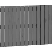 vidaXL Wandhoofdbord 82,5x3x60 cm massief grenenhout grijs