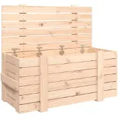 vidaXL Opbergbox 91x40,5x42 cm massief grenenhout