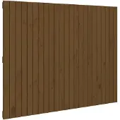 vidaXL Wandhoofdbord 146,5x3x110 cm massief grenenhout honingbruin