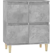 vidaXL Dressoir 60x35x70 cm bewerkt hout betongrijs