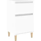 vidaXL Nachtkastje 40x35x70 cm wit