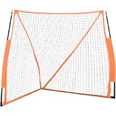 vidaXL Honkbalnet draagbaar 183x182x183cm staal polyester oranje zwart