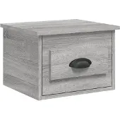 vidaXL Nachtkastje wandgemonteerd 41,5x36x28 cm grijs sonoma eiken