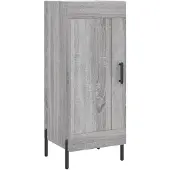 vidaXL Dressoir 34,5x34x90 cm bewerkt hout grijs sonoma eikenkleurig
