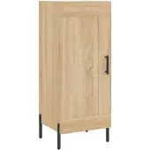 vidaXL Dressoir 34,5x34x90 cm bewerkt hout sonoma eiken