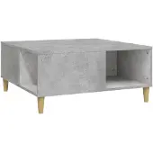vidaXL Salontafel 80x80x36,5 cm bewerkt hout betongrijs