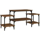 vidaXL Tv-meubel 117x35x52 cm bewerkt hout bruin eikenkleur