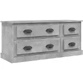 vidaXL Tv-meubel 100x35,5x45 cm bewerkt hout betongrijs