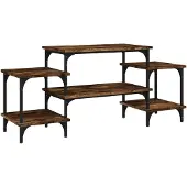 vidaXL Tv-meubel 117x35x52 cm bewerkt hout gerookt eikenkleurig