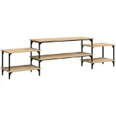 vidaXL Tv-meubel 197x35x52 cm bewerkt hout sonoma eikenkleurig