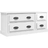 vidaXL Tv-meubel 100x35,5x45 cm bewerkt hout hoogglans wit