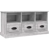vidaXL Tv-meubel 100x35x50 cm bewerkt hout grijs sonoma eikenkleurig
